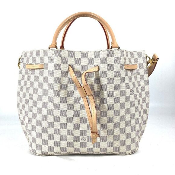 LOUIS VUITTON N41579 Damier Azur Giroratta Bag 2WAY bag Drawstring Shoulder bag - Picture 3 of 16